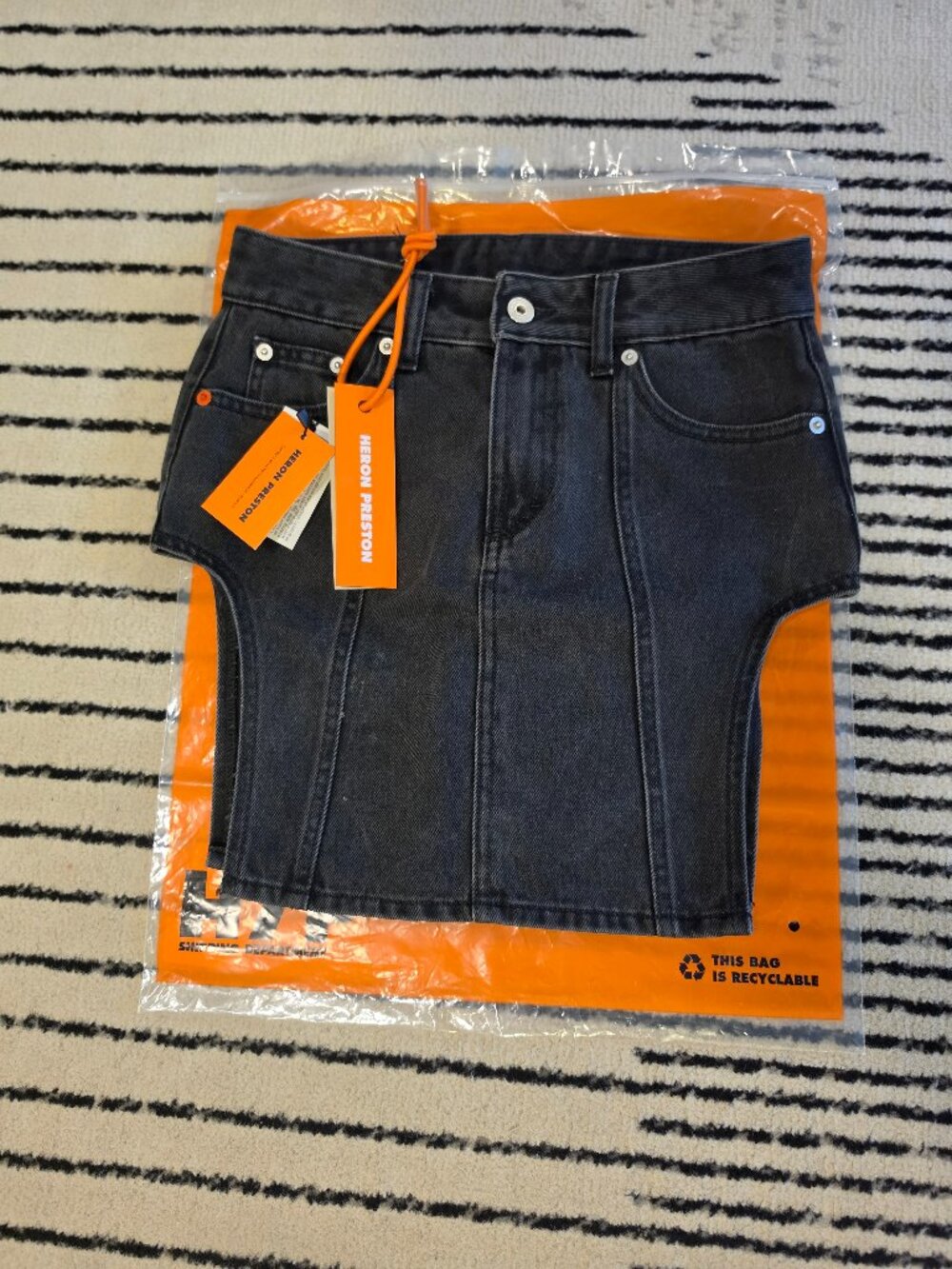 HERON PRESTON Black Cut Out Skirt